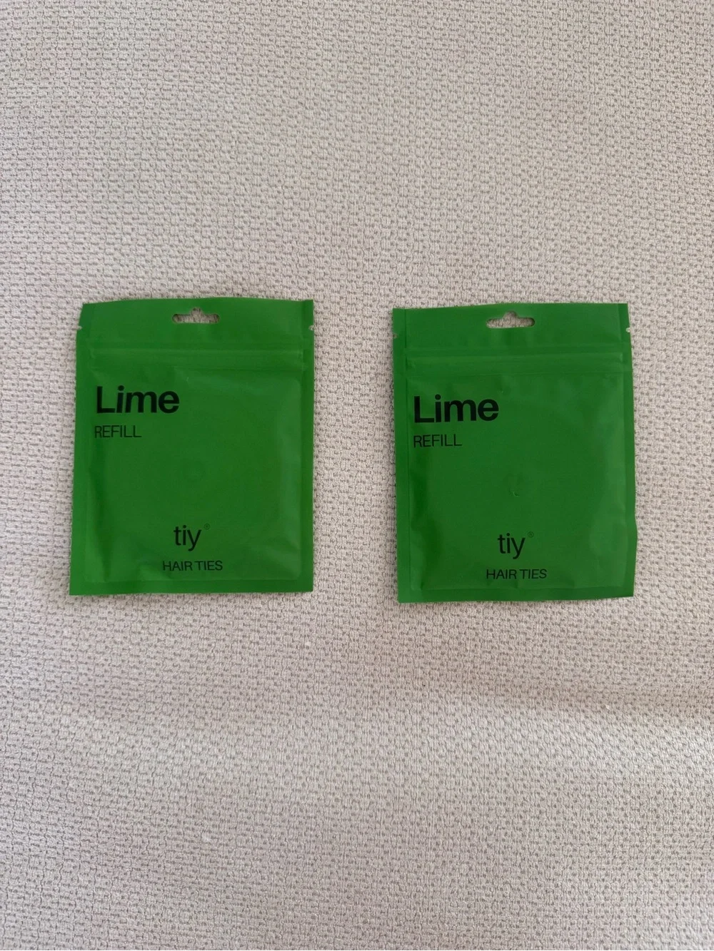 Lime Refill Hair Ties (2 Packs) - Bright Green